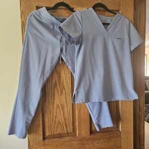 Light Blue Women's Scrub Set